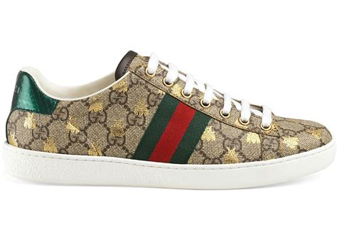 gucci ace supreme bees|gucci ace bee embroidered.